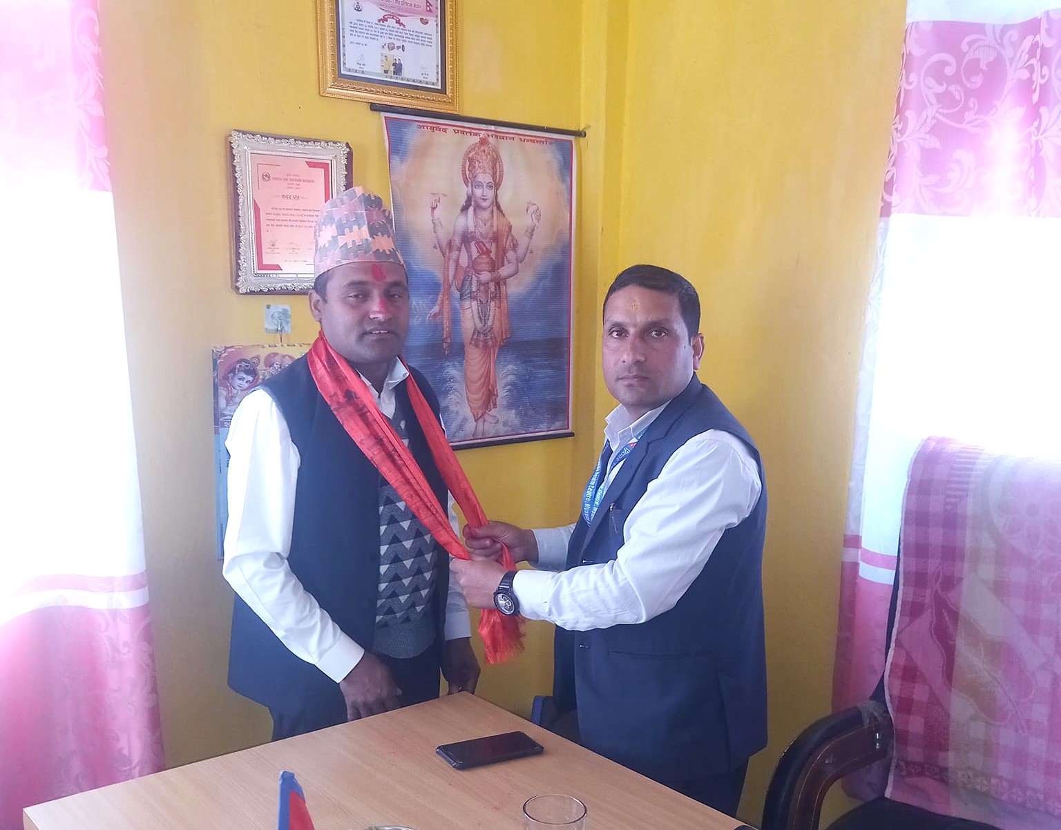 वरिष्ठ वैद्य श्री राम प्रसाद रेग्मी सरको स्वागत कार्यक्रम