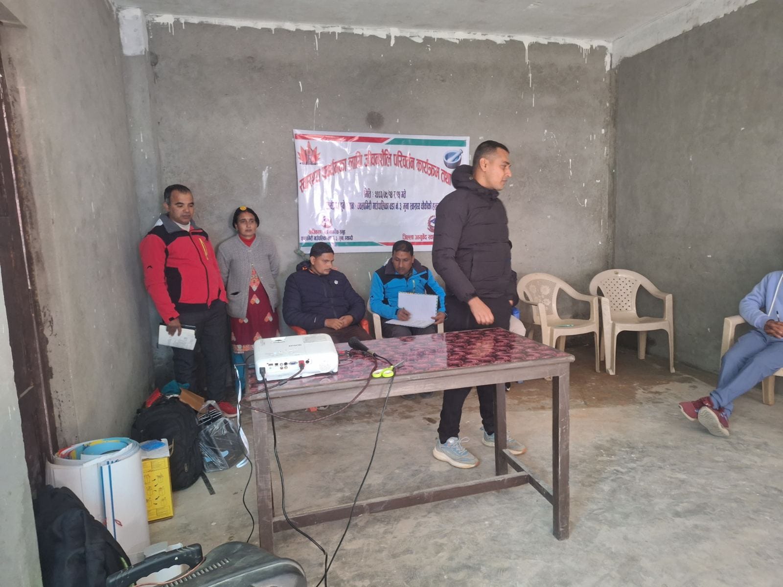 मुना स्वास्थ्य चौकी को भवन मा स्वास्थ्य प्रवर्धनका लागि जीवनशैली परिवर्तन कार्यक्रम तथा योग