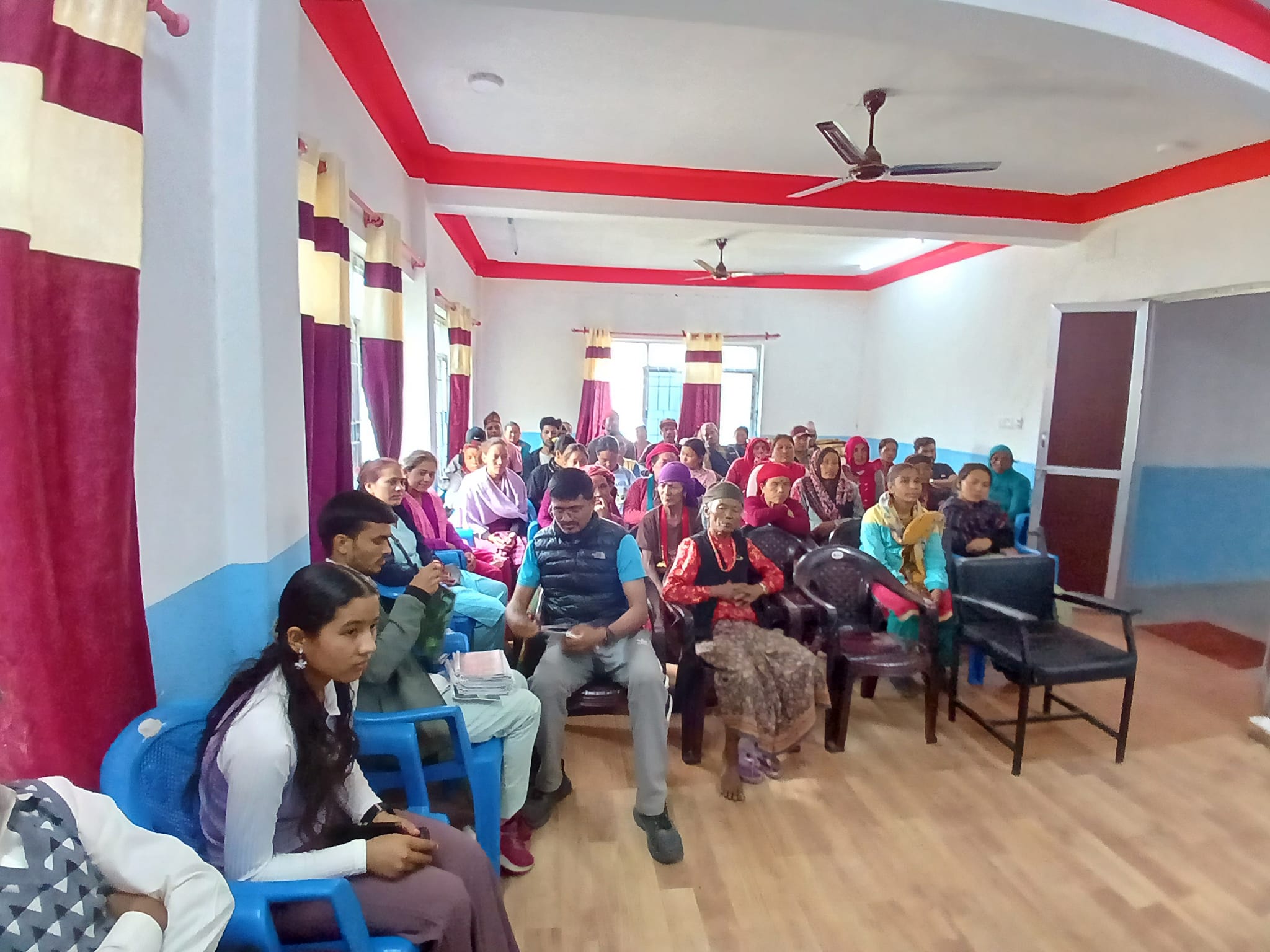 मंगला गा.पा.वडा नम्बर ४ मा स्वास्थ्य प्रवर्धन लागि जीवन शैली परिवर्तन कार्यक्रम तथा योग